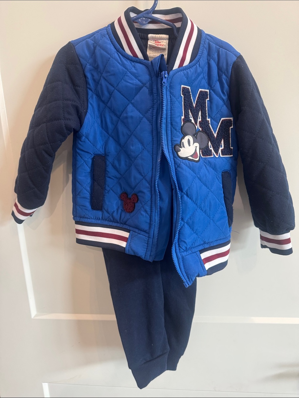 Disney Blue and Navy Mickey Quilted Kids Matching Set